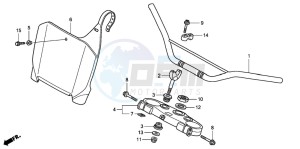 CRF450R drawing HANDLE PIPE/TOP BRIDGE (CRF450R2,3)