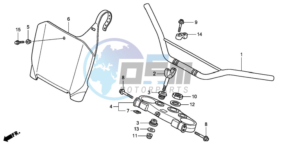 HANDLE PIPE/TOP BRIDGE (CRF450R2,3)