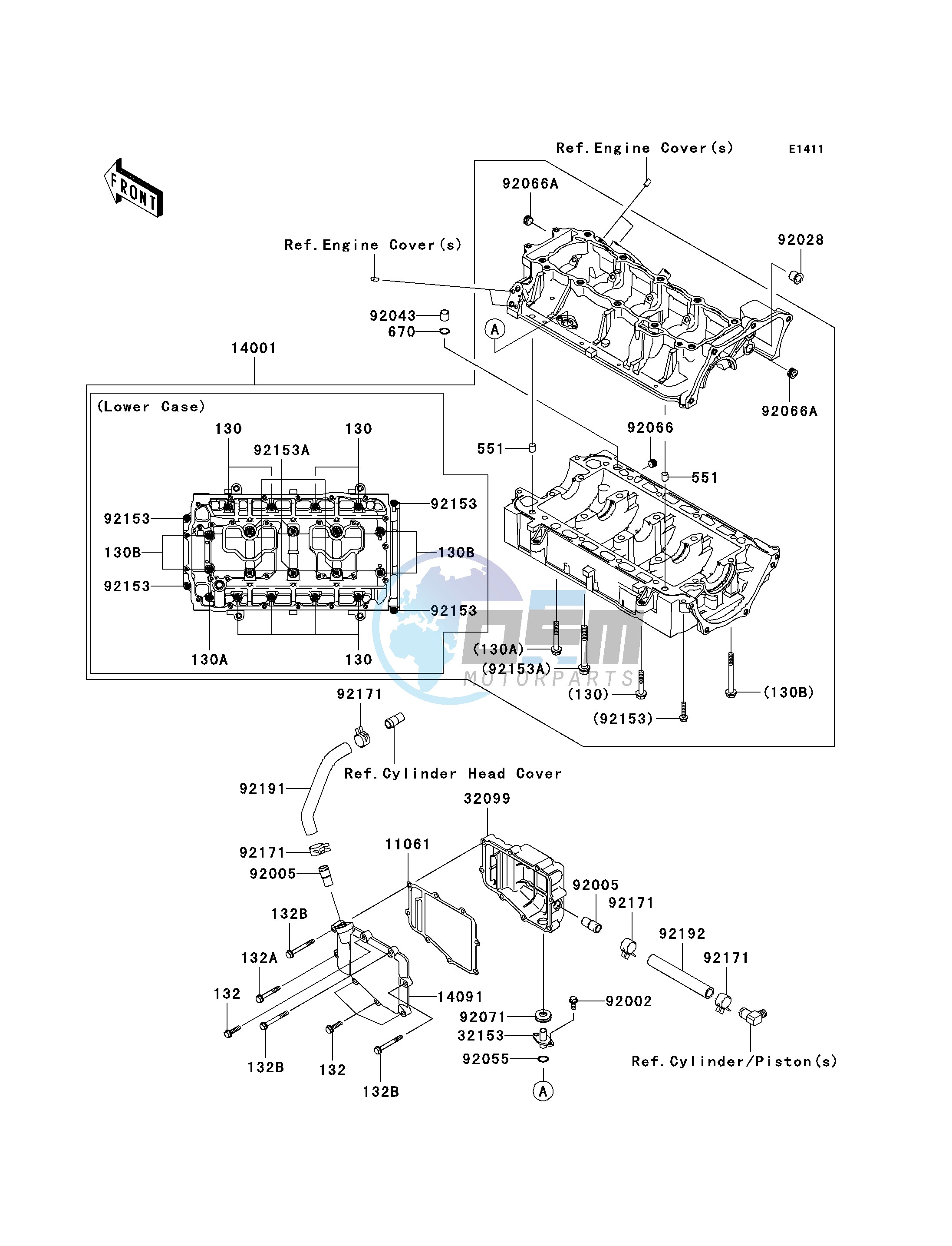 CRANKCASE-- A6F - A8F- -