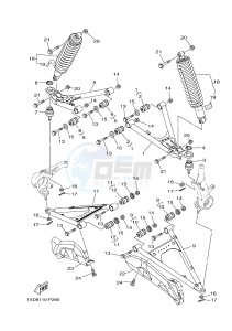 YXM700ES YXM70VPSH (B42N) drawing FRONT SUSPENSION & WHEEL