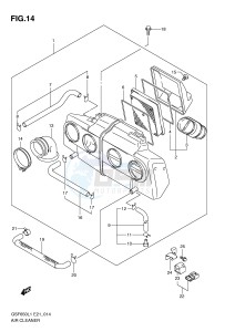 GSF650 (E21) Bandit drawing AIR CLEANER