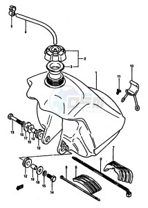 RM125 (E-F) drawing FUEL TANK