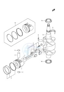 DF 9.9A drawing Crankshaft