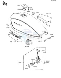 KZ 250 L [CSR BELT] (L1) [CSR BELT] drawing FUEL TANK