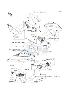 ZX 1000 D [NINJA ZX-10R] (D6F-D7FA) D7FA drawing TURN SIGNALS