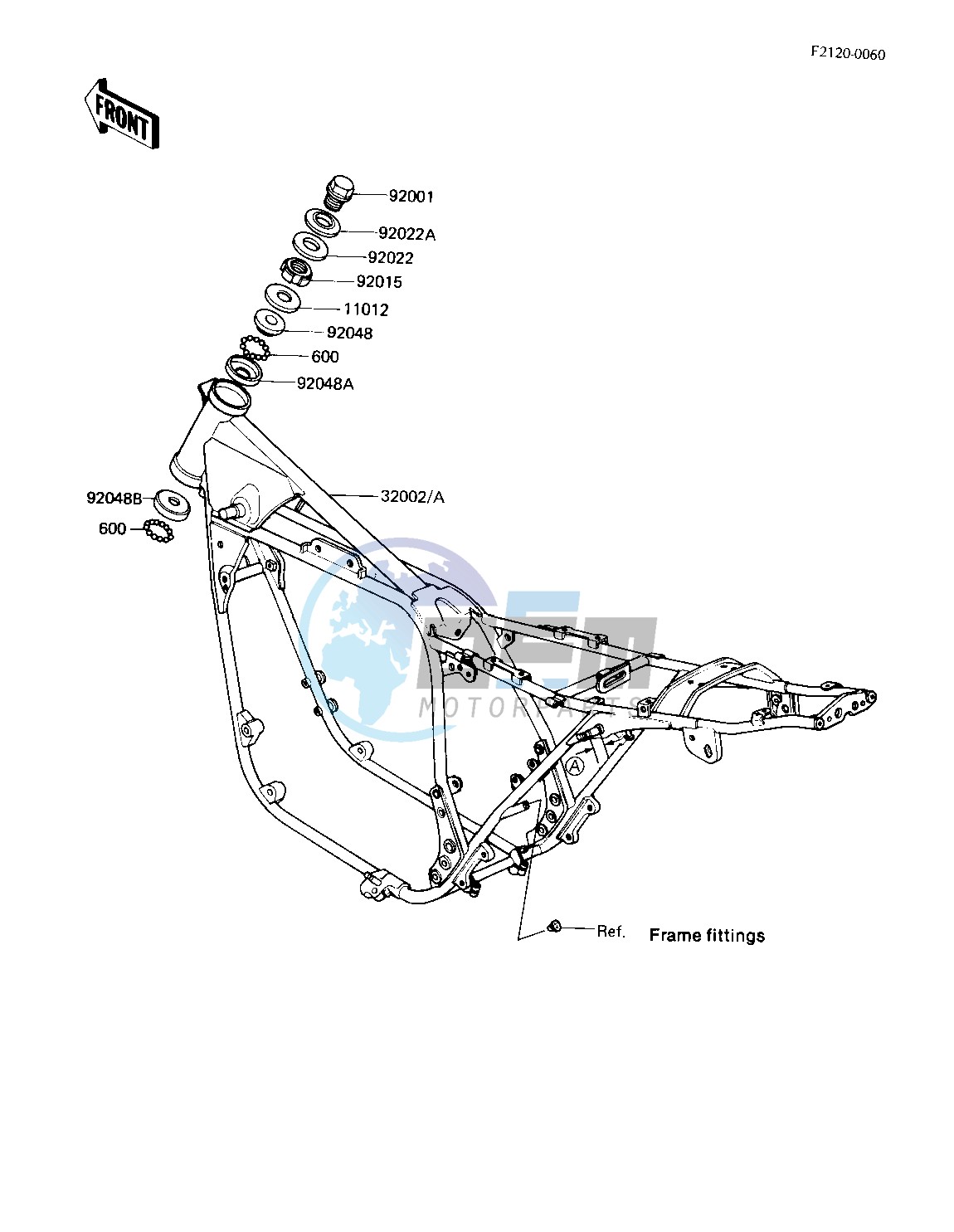 FRAME -- 81 -82 KZ750-E2_E3- -