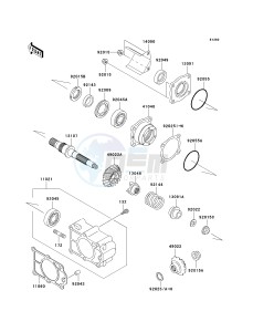 KAF 950 A [MULE 2510 DIESEL] (A1-A3) [MULE 2510 DIESEL] drawing BEVEL GEAR CASE