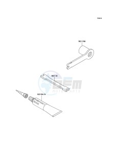 KX250 KX250-R1 EU drawing Owner's Tools