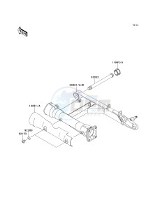 VN 1600 B [VULCAN 1600 MEAN STREAK] (B6F-B8FA) B8FA drawing SWINGARM