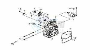 GTS 300i ABS drawing CRANKCASE RIGHT / START MOTOR