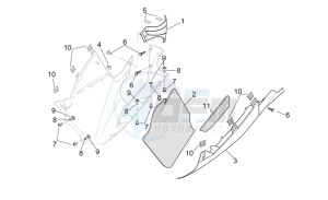 RSV 2 1000 drawing Central body - LH fairings