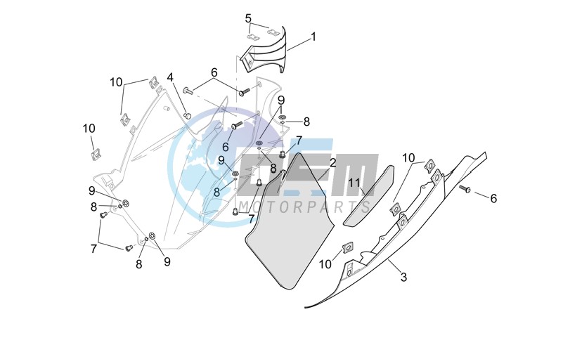 Central body - LH fairings