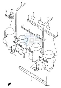 GSF1200A (E18) drawing CARBURETOR FITTING