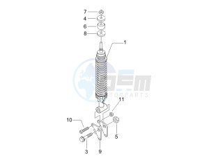 Liberty 150 4t 2v ie e3 (Vietnam) drawing Rear suspension - Shock absorbers