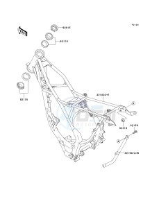 KX 100 D [KX100] (D1-D5) [KX100] drawing FRAME