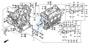 GL1500SE GOLDWING SE drawing CYLINDER BLOCK