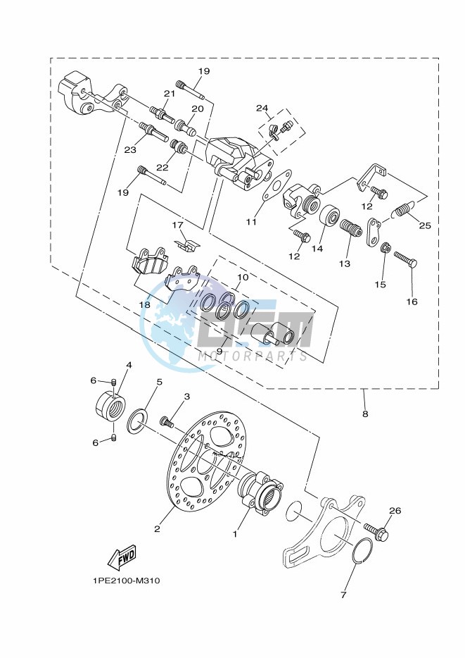 REAR BRAKE CALIPER