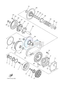 YFM550FWAD YFM5FGPB GRIZZLY 550 EPS (1HSA) drawing CLUTCH