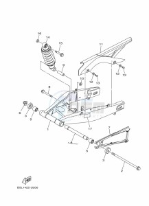 YZF320-A YZF-R3 (B7PH) drawing REAR ARM & SUSPENSION