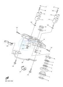 XJ6F ABS 600 DIVERSION F (ABS) (1DG3) drawing STEERING