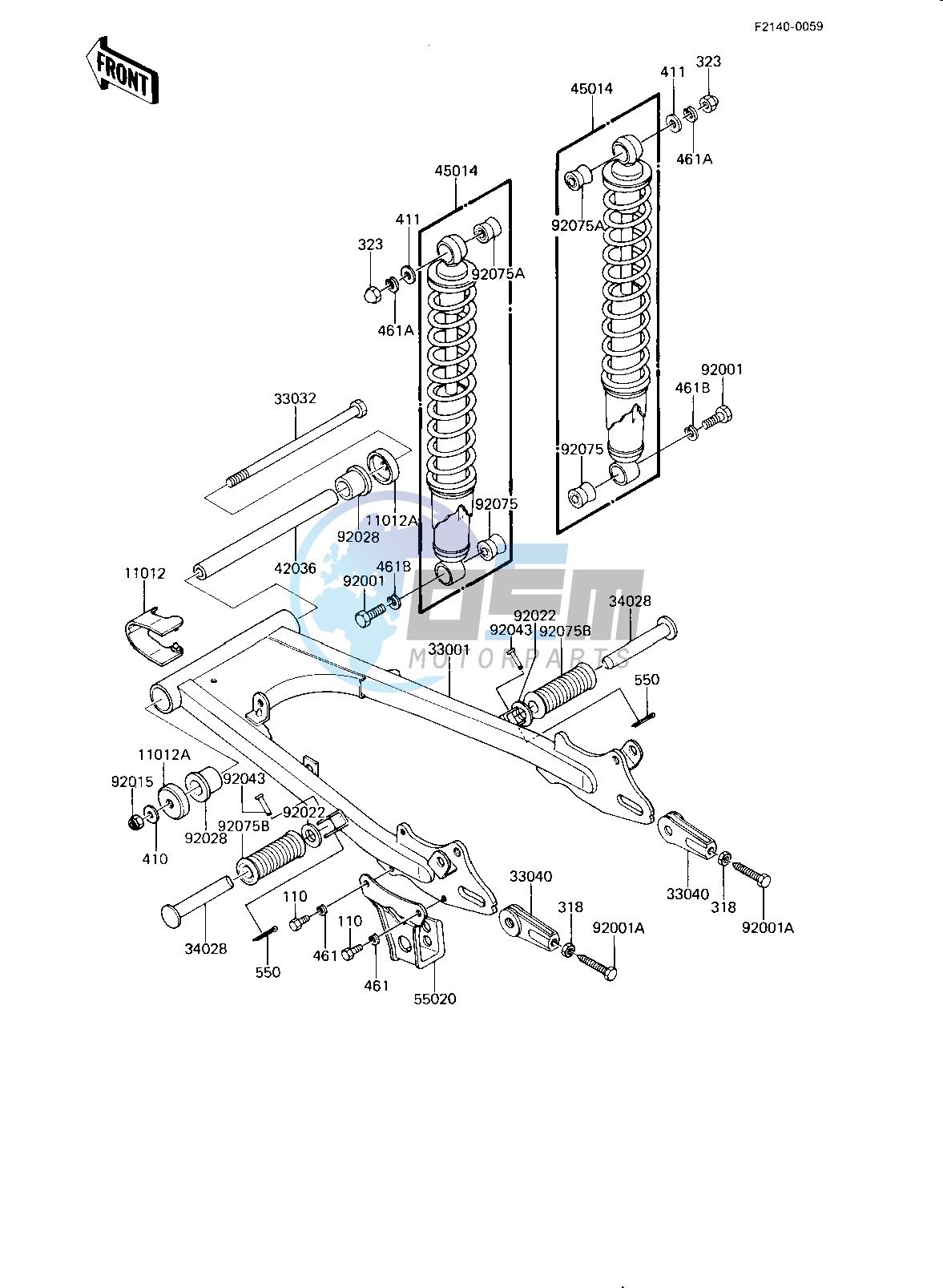 SWING ARM_SHOCK ABSORBERS -- 82-83 KE175-D4_D5- -