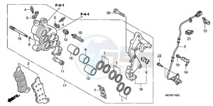 CBF600NA9 Europe Direct - (ED / ABS 25K) drawing FRONT BRAKE CALIPER (R.) (CBF600SA/NA)