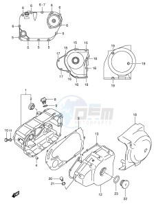 VL125 (E2) drawing CRANKCASE COVER