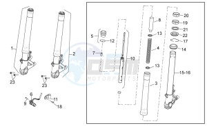 RSV4 1000 RR USA USA drawing Front fork