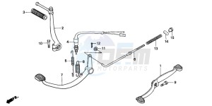 C50S drawing PEDAL/KICK STARTER ARM