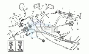 California 1100 drawing Handlebar - controls