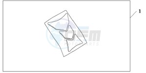 CBR125RW9 Germany - (G) drawing TANK PAD HONDA WING LOGO