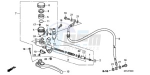 CB1000R9 Australia - (U) drawing CLUTCH MASTER CYLINDER