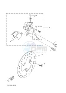 NS50N AEROX NAKED (1PL1 1PL1 1PL1) drawing FRONT BRAKE CALIPER