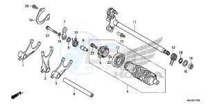 NC750XE NC750X Europe Direct - (ED) drawing GEARSHIFT DRUM (NC750X/ XA)