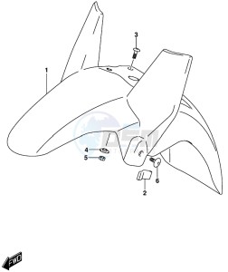 DL250 drawing FRONT FENDER