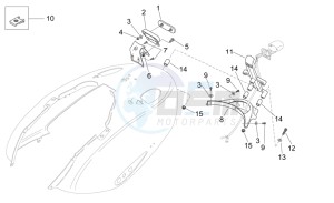 Mojito 125 e3 drawing Rear body - Plate holder