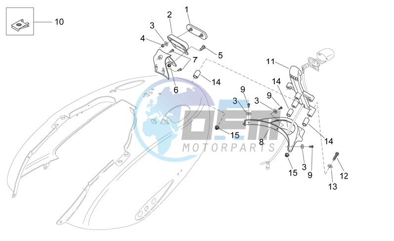 Rear body - Plate holder