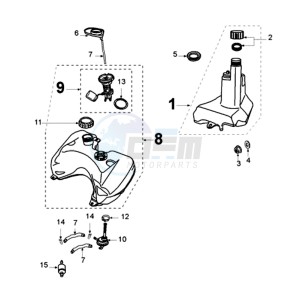 FIGHT W3A drawing TANK AND FUEL PUMP