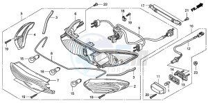 CBF1000A drawing REAR COMBINATION LIGHT