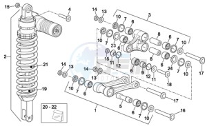 RXV-SXV 450-550 Enduro-Supermotard drawing Rear Shock absorber