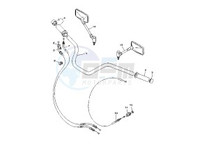 XVS DRAG STAR 650 drawing STEERING HANDLE -CABLE