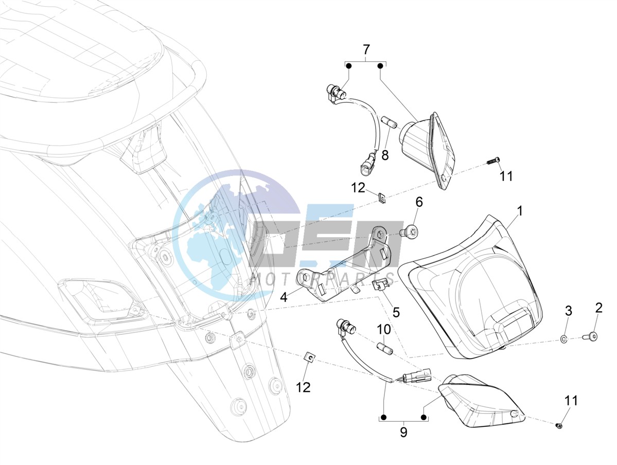 Rear headlamps - Turn signal lamps