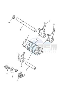 TZR RR 125 drawing SHIFT CAM-FORK