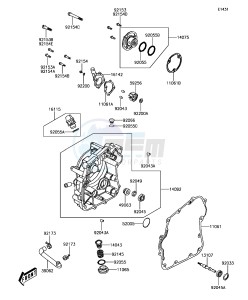 BRUTE FORCE 300 KVF300CJF EU drawing Engine Cover(s)