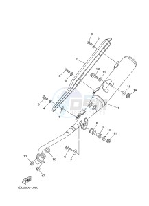 T110C (1DU8) drawing EXHAUST