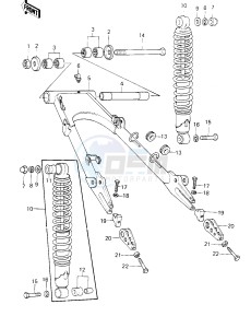 KZ 1000 D [Z1R] (D3) [Z1R] drawing SWING ARM_SHOCK ABSORBERS -- 80 D3- -