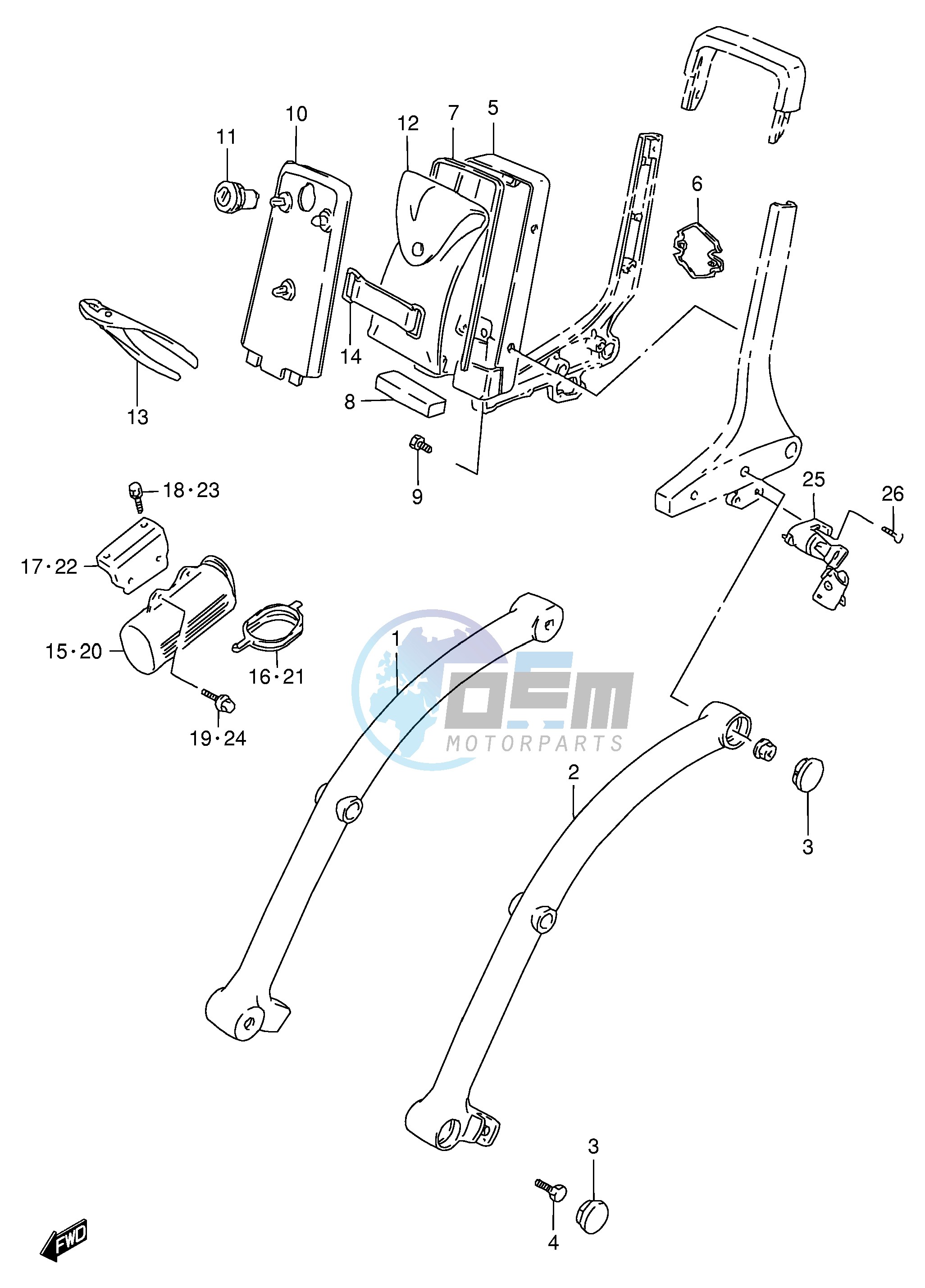 PILLION RIDER HANDLE (MODEL T V)