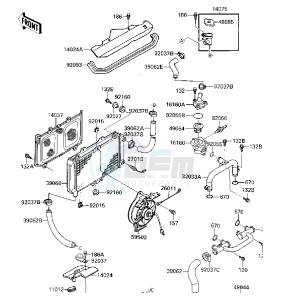 ZX 600 A [NINJA 600] (A3) [NINJA 600] drawing RADIATOR_FAN_WATER PUMP