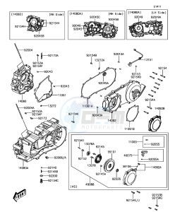 BRUTE FORCE 300 KVF300CJF EU drawing Crankcase