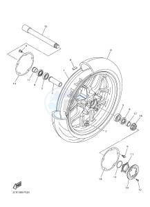 YZF-R1M 998 R1 (2KS1 2KS2) drawing FRONT WHEEL